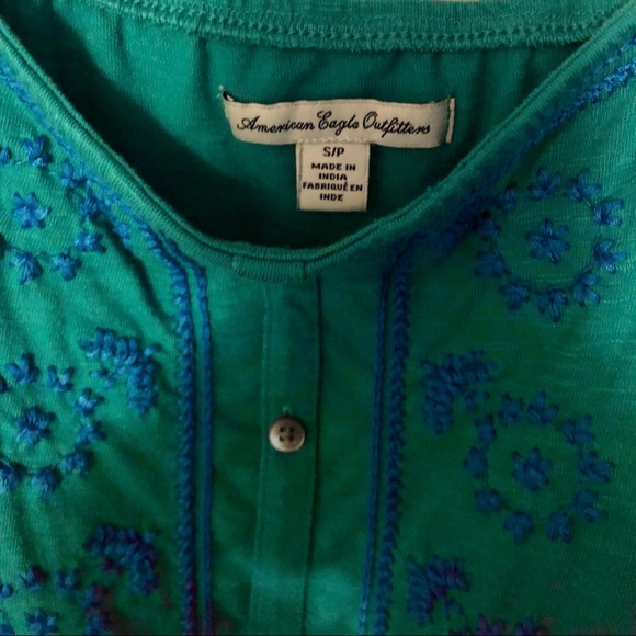 Teal Embellished Tank Top - Picture 3 of 6